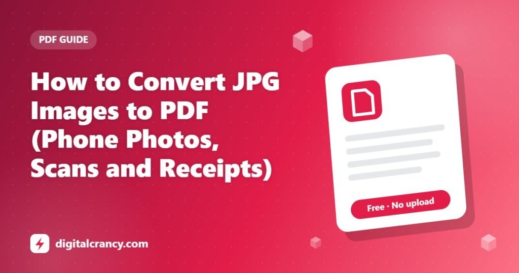 How to Convert JPG Images to PDF (Phone Photos, Scans and Receipts)