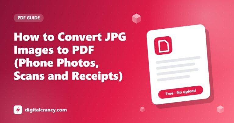 How to Convert JPG Images to PDF (Phone Photos, Scans and Receipts)