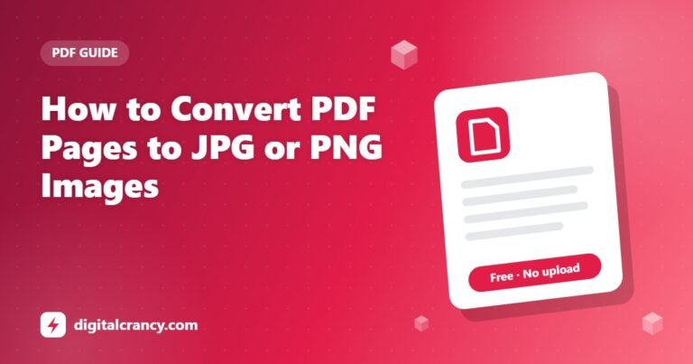 How to Convert PDF Pages to JPG or PNG Images