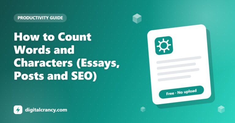 How to Count Words and Characters (Essays, Posts and SEO)