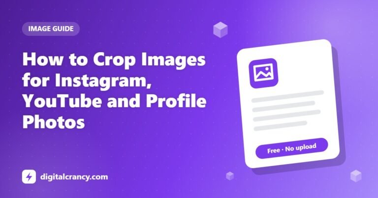 How to Crop Images for Instagram, YouTube and Profile Photos