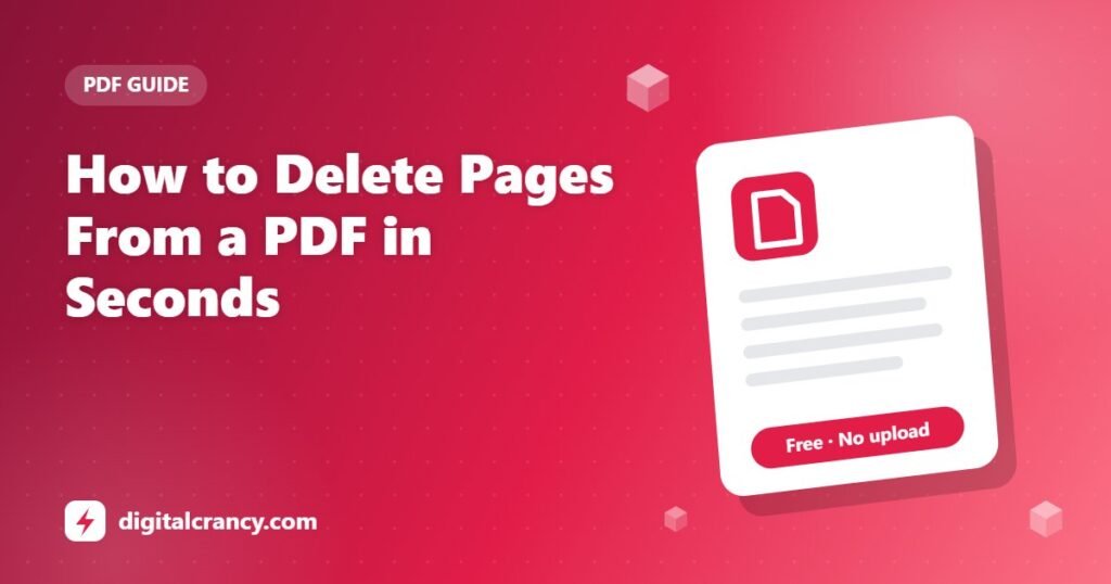 How to Delete Pages From a PDF in Seconds