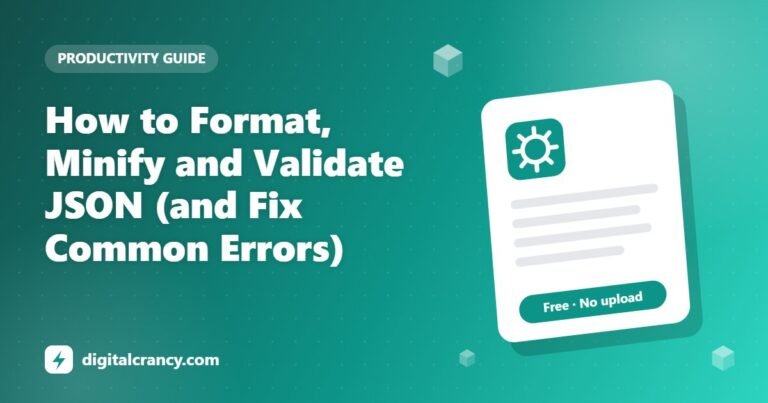 How to Format, Minify and Validate JSON (and Fix Common Errors)