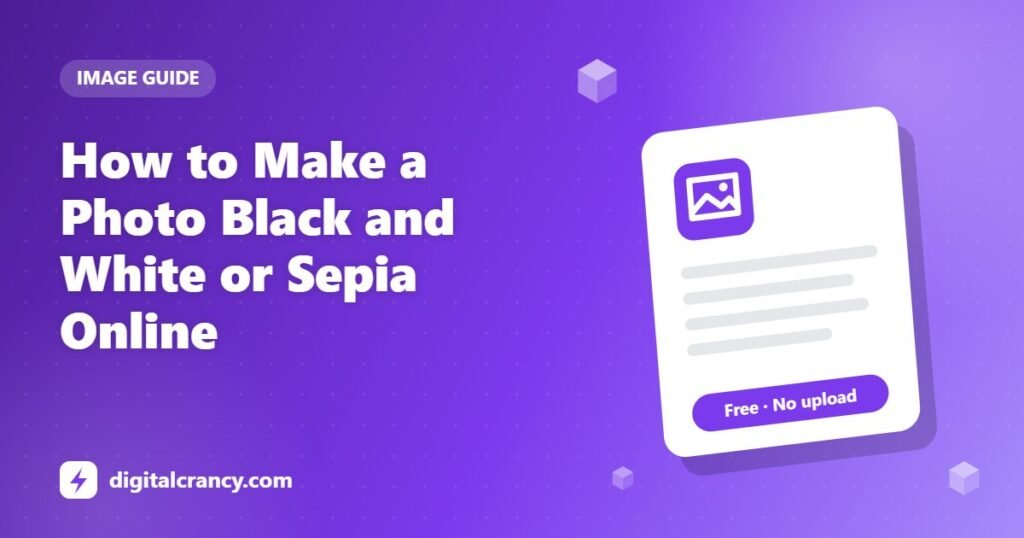 How to Make a Photo Black and White or Sepia Online