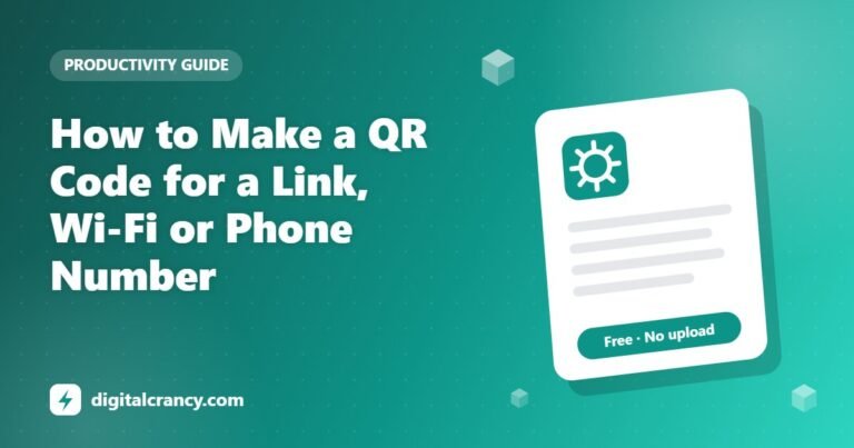 How to Make a QR Code for a Link, Wi-Fi or Phone Number