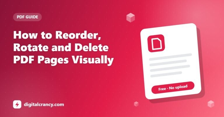 How to Reorder, Rotate and Delete PDF Pages Visually