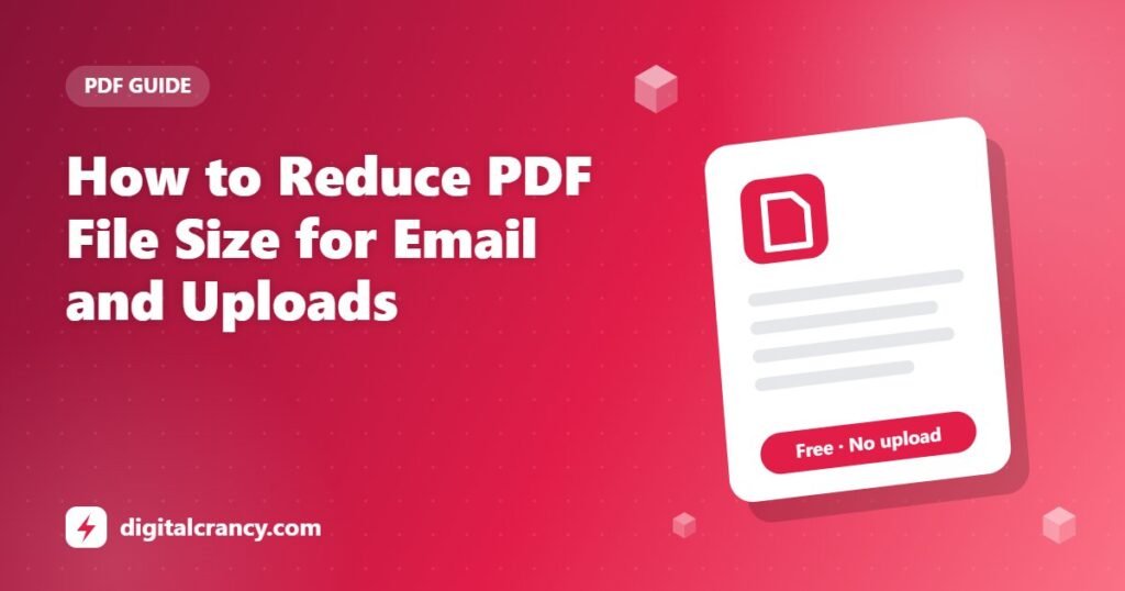 How to Reduce PDF File Size for Email and Uploads