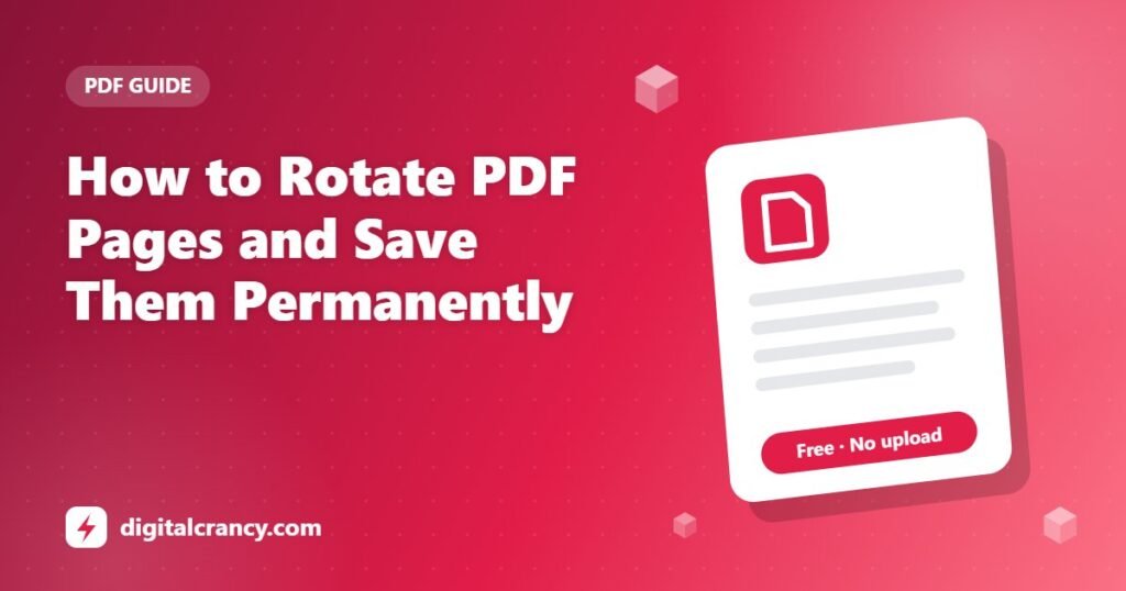 How to Rotate PDF Pages and Save Them Permanently