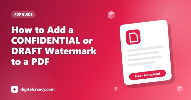 How to Add a CONFIDENTIAL or DRAFT Watermark to a PDF