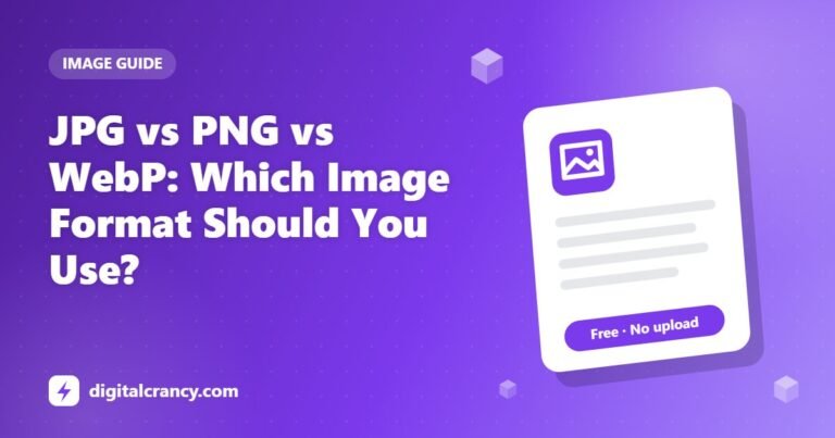 JPG vs PNG vs WebP: Which Image Format Should You Use?