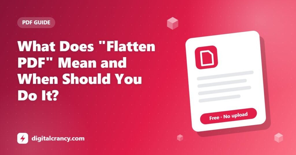 What Does "Flatten PDF" Mean and When Should You Do It?