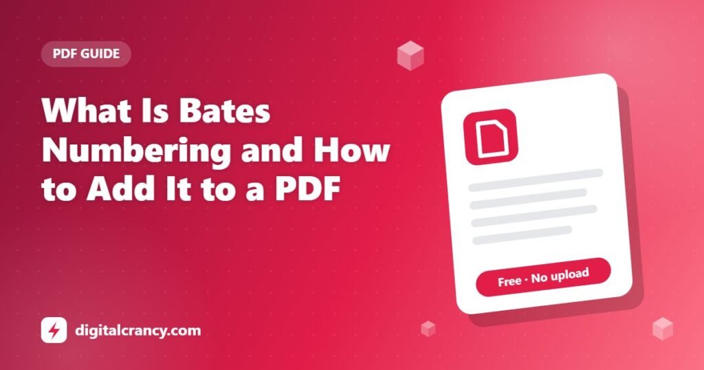 What Is Bates Numbering and How to Add It to a PDF